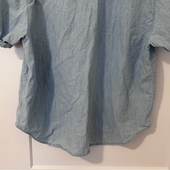 Denim Forum The Jane Shirt Light Blue Japanese Cotton Chambray Size Medium - Picture 10 of 13